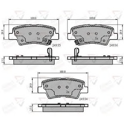 Foto Kit pastiglie freno, Freno a disco COMLINE ADB32023