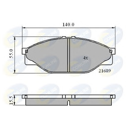 Photo Kit de plaquettes de frein, frein à disque COMLINE CBP0440