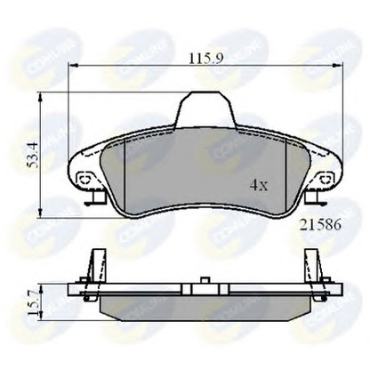 Foto Kit pastiglie freno, Freno a disco COMLINE CBP01235