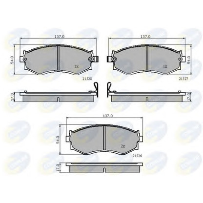 Photo Kit de plaquettes de frein, frein à disque COMLINE CBP3286