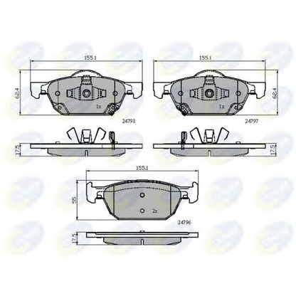 Photo Brake Pad Set, disc brake COMLINE CBP32018