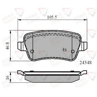 Photo Brake Pad Set, disc brake COMLINE ADB01630