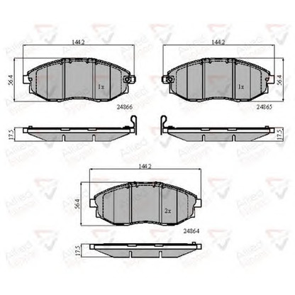 Photo Brake Pad Set, disc brake COMLINE ADB31585