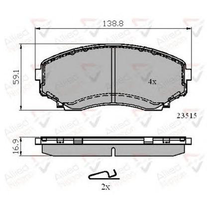 Photo Brake Pad Set, disc brake COMLINE ADB31732