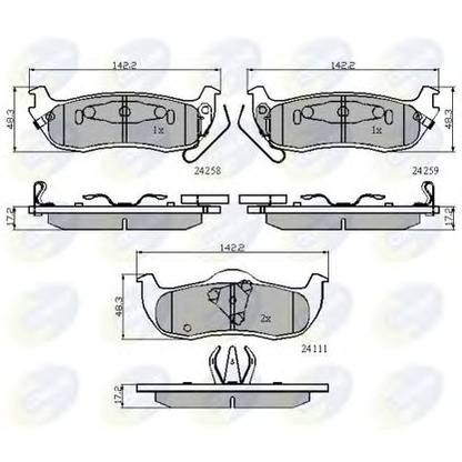 Photo Brake Pad Set, disc brake COMLINE CBP31734