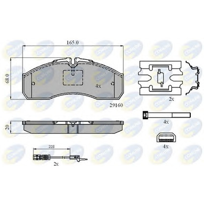 Photo Brake Pad Set, disc brake COMLINE CBP21735