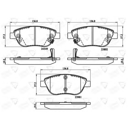 Photo Kit de plaquettes de frein, frein à disque COMLINE ADB32141