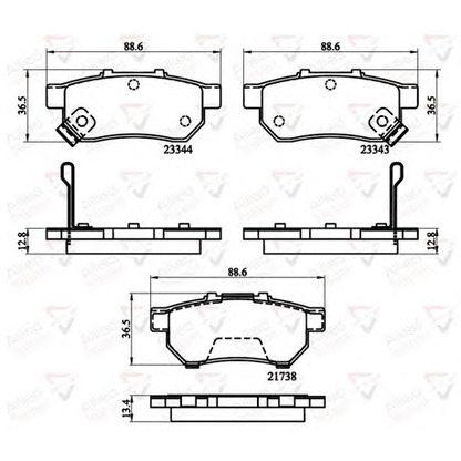 Foto Kit pastiglie freno, Freno a disco COMLINE ADB32146