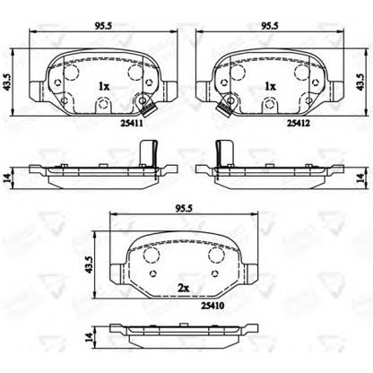 Photo Brake Pad Set, disc brake COMLINE ADB31559