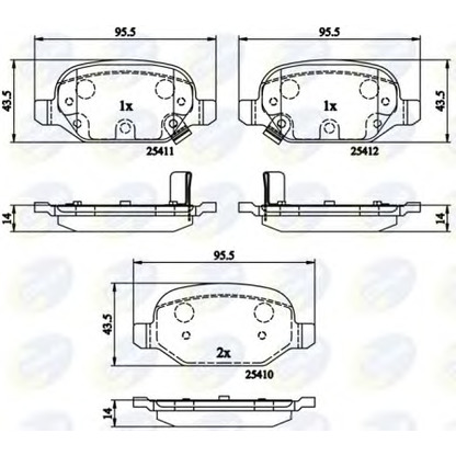 Foto Bremsbelagsatz, Scheibenbremse COMLINE CBP31559