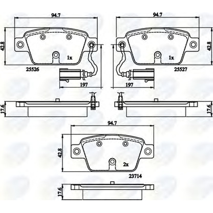 Photo Brake Pad Set, disc brake COMLINE CBP12154