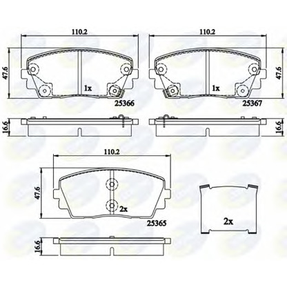 Foto Kit pastiglie freno, Freno a disco COMLINE CBP32159