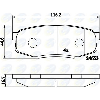 Photo Brake Pad Set, disc brake COMLINE CBP02124