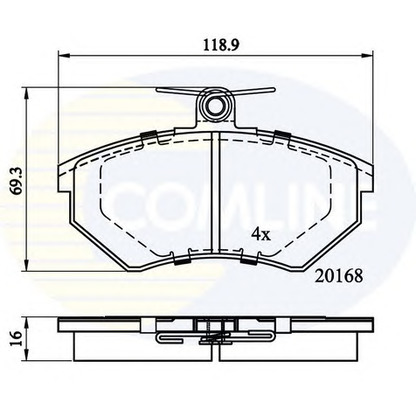 Photo Brake Pad Set, disc brake COMLINE CBP0152