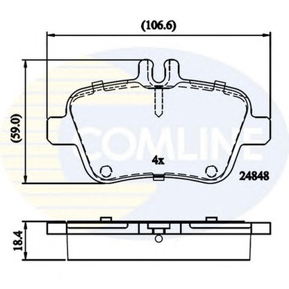 Foto Kit pastiglie freno, Freno a disco COMLINE CBP02209