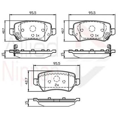 Foto Kit pastiglie freno, Freno a disco COMLINE ADB32239