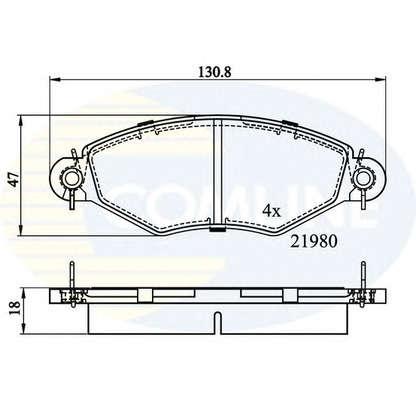 Foto Kit pastiglie freno, Freno a disco COMLINE CBP0704