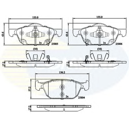 Foto Bremsbelagsatz, Scheibenbremse COMLINE CBP32284