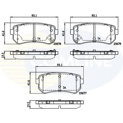 Foto Kit pastiglie freno, Freno a disco COMLINE CBP32276