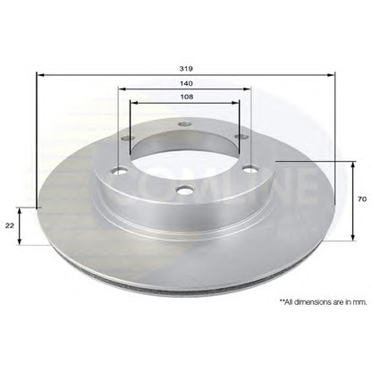 Foto Disco  freno COMLINE ADC0184V