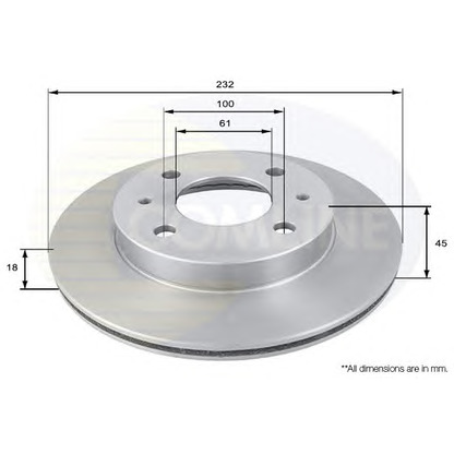 Foto Bremsscheibe COMLINE ADC0241V