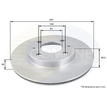 Photo Disque de frein COMLINE ADC0242V