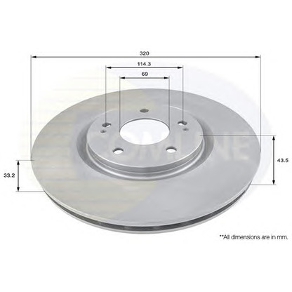 Foto Disco de freno COMLINE ADC0357V