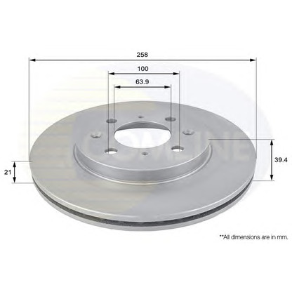 Photo Brake Disc COMLINE ADC0557V