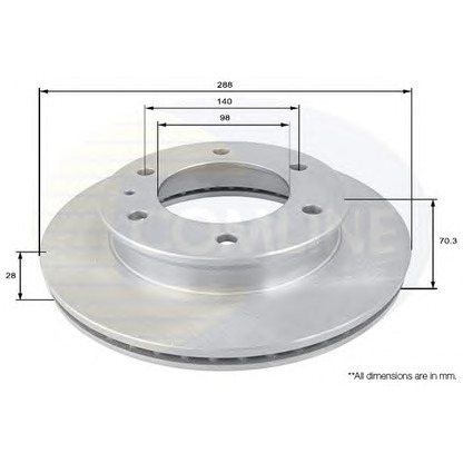 Photo Brake Disc COMLINE ADC1239V