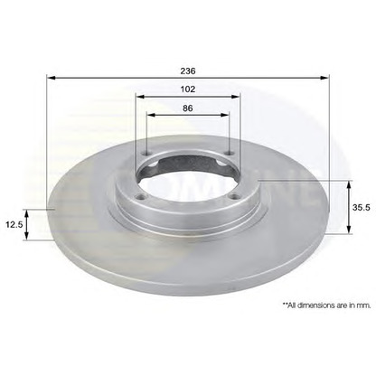 Foto Disco de freno COMLINE ADC1009