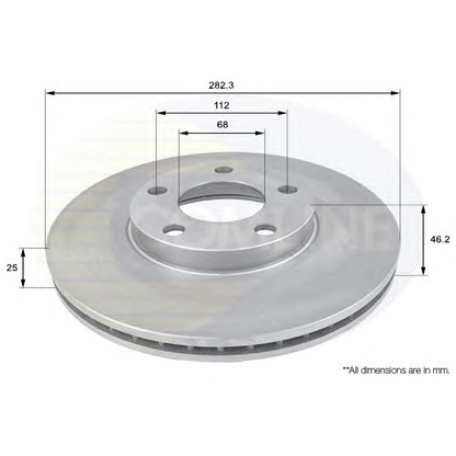 Photo Brake Disc COMLINE ADC1425V