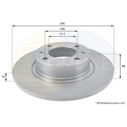 Photo Disque de frein COMLINE ADC1533