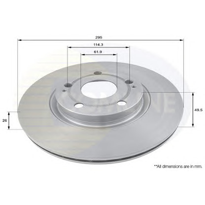 Фото Тормозной диск COMLINE ADC01134V