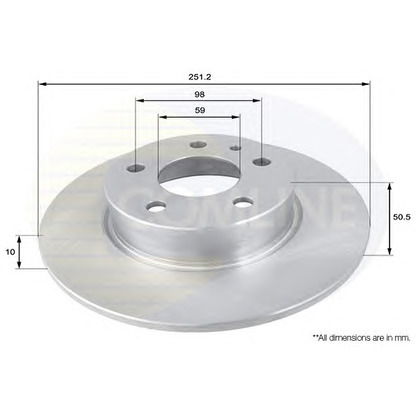 Foto Disco de freno COMLINE ADC1806