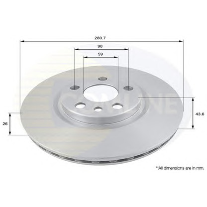 Photo Brake Disc COMLINE ADC1522V