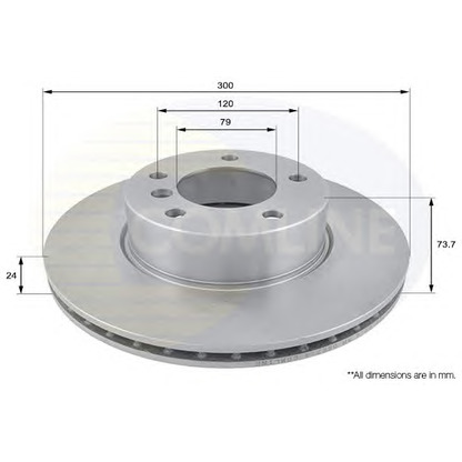 Фото Тормозной диск COMLINE ADC1728V