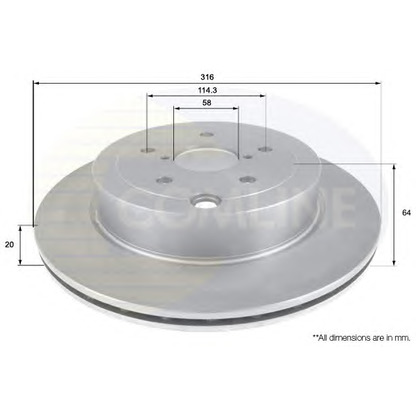 Foto Disco de freno COMLINE ADC0822V