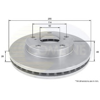 Zdjęcie Tarcza hamulcowa COMLINE ADC0144V