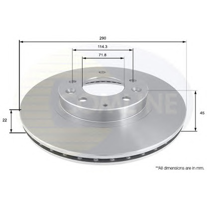 Photo Brake Disc COMLINE ADC0462V