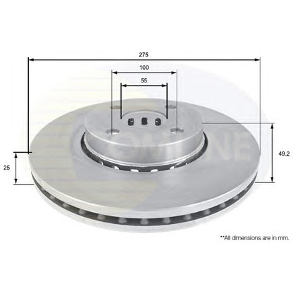 Фото Тормозной диск COMLINE ADC01118V