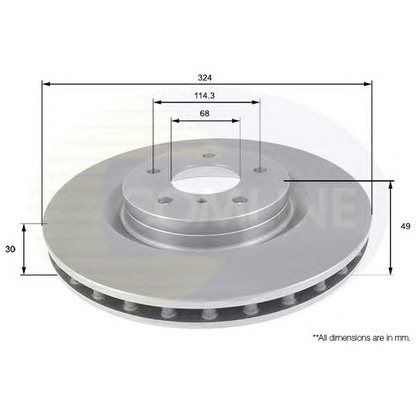 Foto Bremsscheibe COMLINE ADC0279V