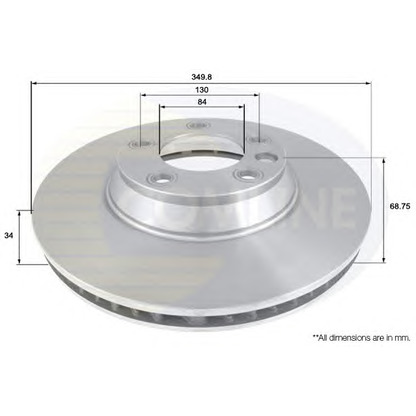 Photo Brake Disc COMLINE ADC1474V