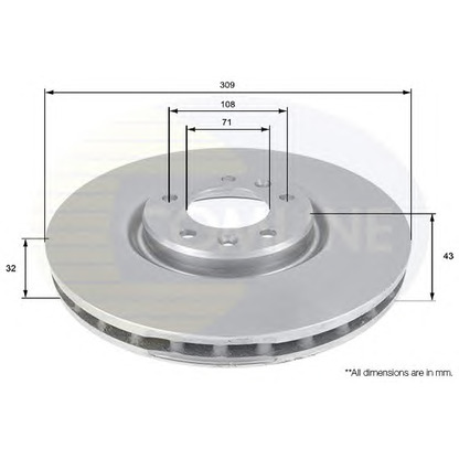 Foto Disco de freno COMLINE ADC1548V