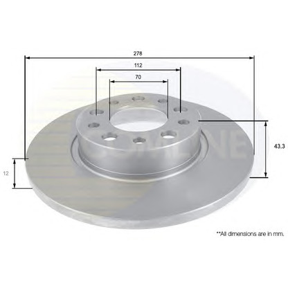 Foto Disco de freno COMLINE ADC1825