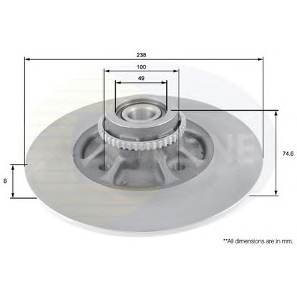 Foto Bremsscheibe COMLINE ADC3023