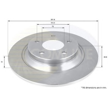 Фото Тормозной диск COMLINE ADC0455