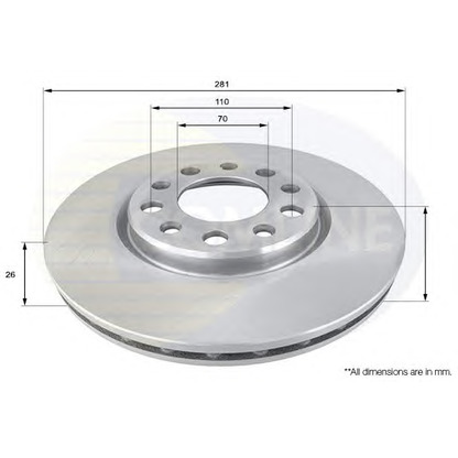 Фото Тормозной диск COMLINE ADC1845V