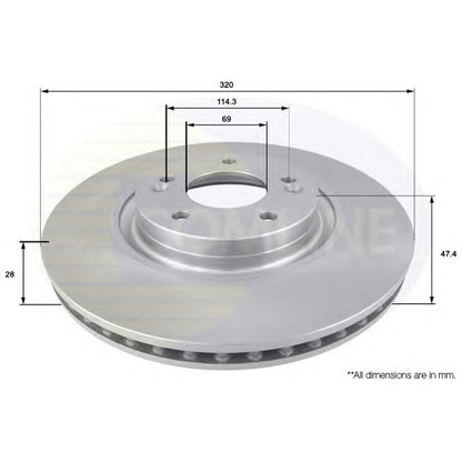 Фото Тормозной диск COMLINE ADC2412V