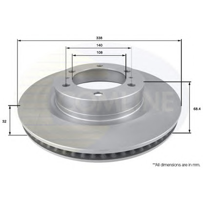 Фото Тормозной диск COMLINE ADC2505V