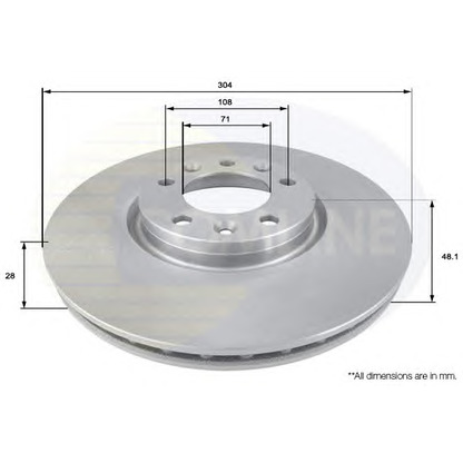 Photo Brake Disc COMLINE ADC2711V